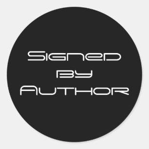 Firmado por los pegatinas del autor