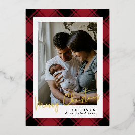 Firmado por tarjeta de vacaciones Relieve metaliza