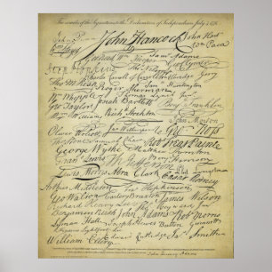 Firmantes de la impresión de la Declaración de