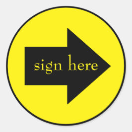 firmar aquí pegatinas de dalDesignNZ