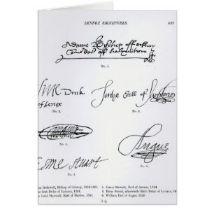 Firmas del décimosexto y siglo XVII
