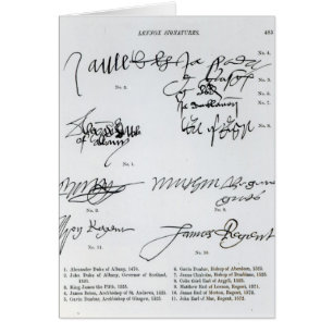 Firmas del escocés décimo quinto y del siglo XVI