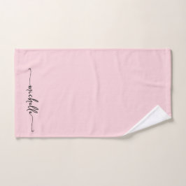 Firme elegante con nombre de monograma en rosa son