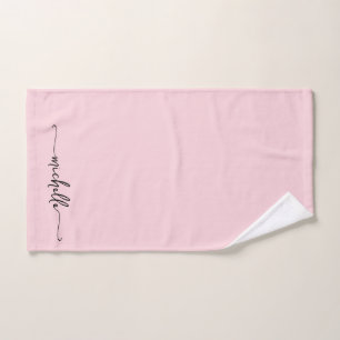 Firme elegante con nombre de monograma en rosa son