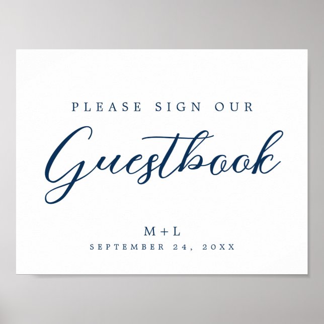 Firme Nuestro Libro de Visitas | Recepción de Boda (Frente)