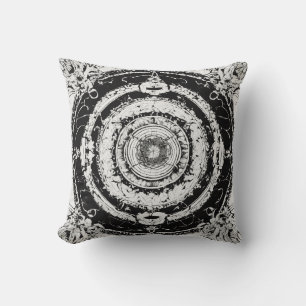 Firme simetría: almohadas de arte de línea fina en
