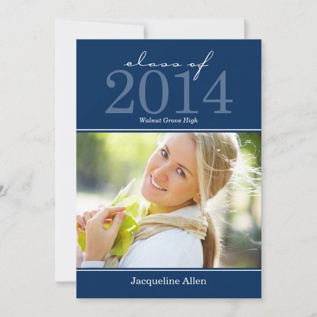 Firme y hermosa invitación a graduación (Anverso)