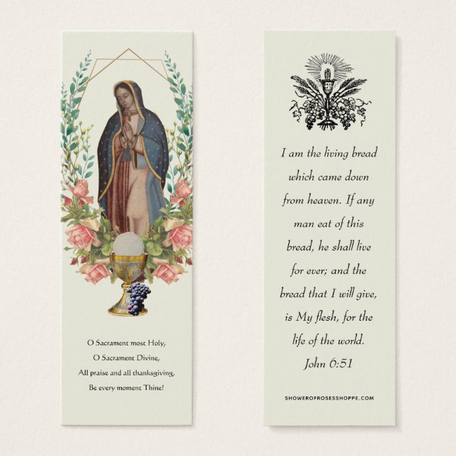 First Communion Catholic Remembrance Guadalupe (Anverso y reverso)
