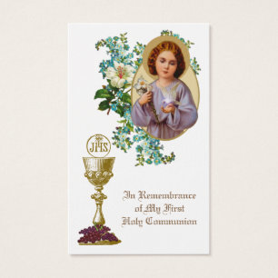FIRST HOLY COMMUNION EUCHARIST PRAYER HOLY CARD