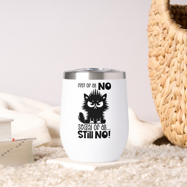 First Of All, No Funny Cat Lover Gift  (Sala de estar (girada))