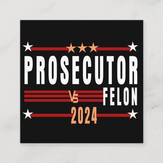 Fiscal Vs Felon Tarjeta De Negocios 2024 (Anverso)