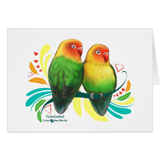 Fischer Lovebirds (Anverso (Horizontal))