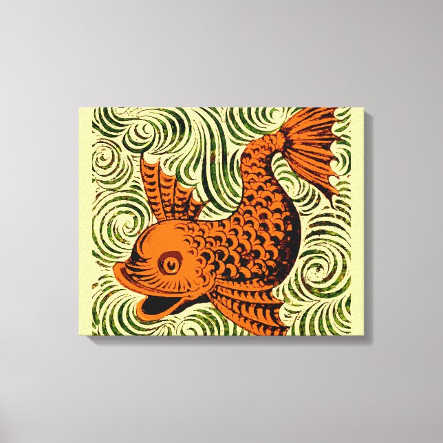 Fish Antiguo Tile Antiguo arte (Anverso)