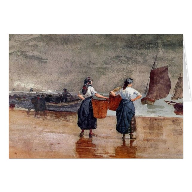 Fishergirls en la playa (Anverso (Horizontal))
