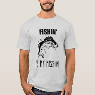 Fishin es mi camiseta del pescador de la misión
