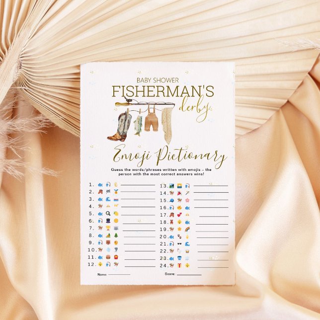 Fishing Derby Baby Shower Emoji juego de imágenes (Subido por el creador)