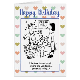 Fishmonger canta a un cliente. Canción de chocolat