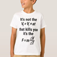 Física Graciosa Camiseta Con Caída Y Fuerza A Equa