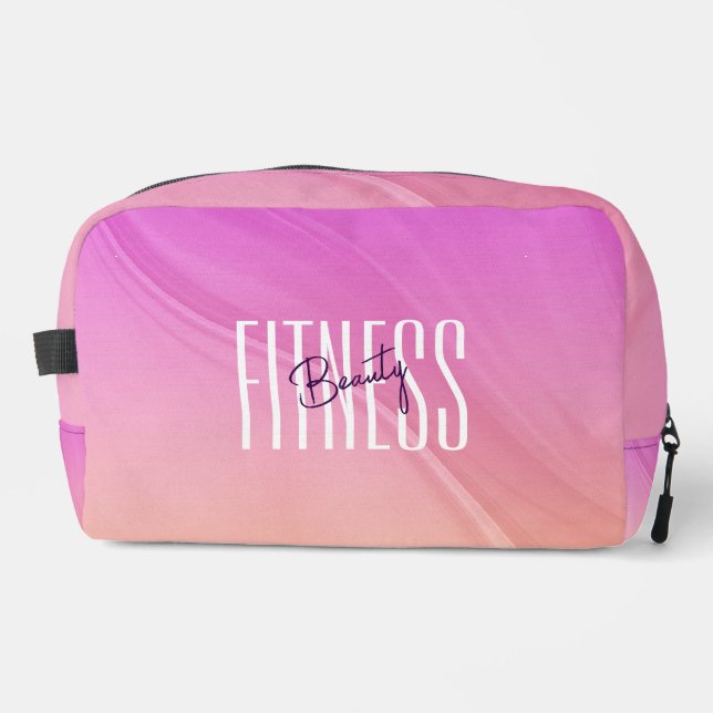 Fitness Belleza Modernidad Gradiente rosado Bolsa  (Anverso)