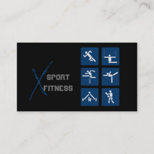 Fitness, entrenador personal, tarjeta de visita