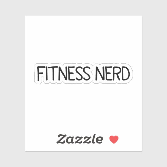 Fitness Nerd Pegatina, Pegatinas de vinilo (Hoja)