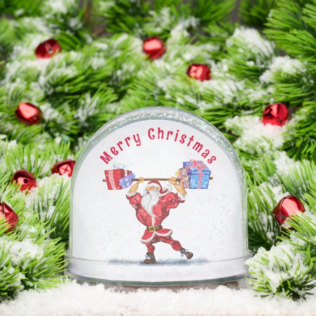 Fitness Santa Christmas Snow Globe (Navidad)