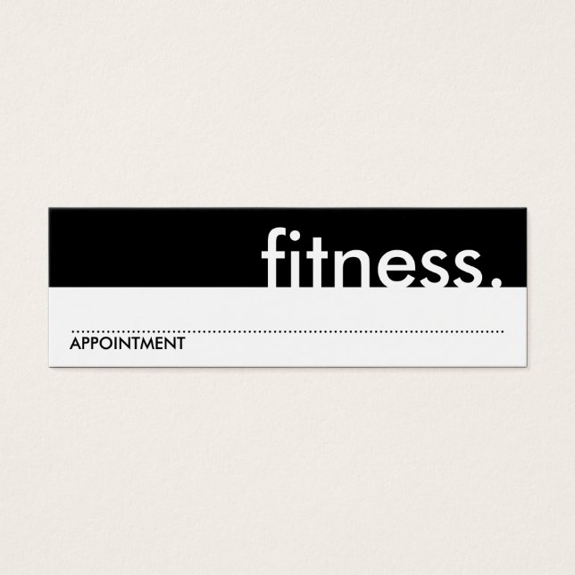 fitness. (Tarjeta de citas) (Frente)