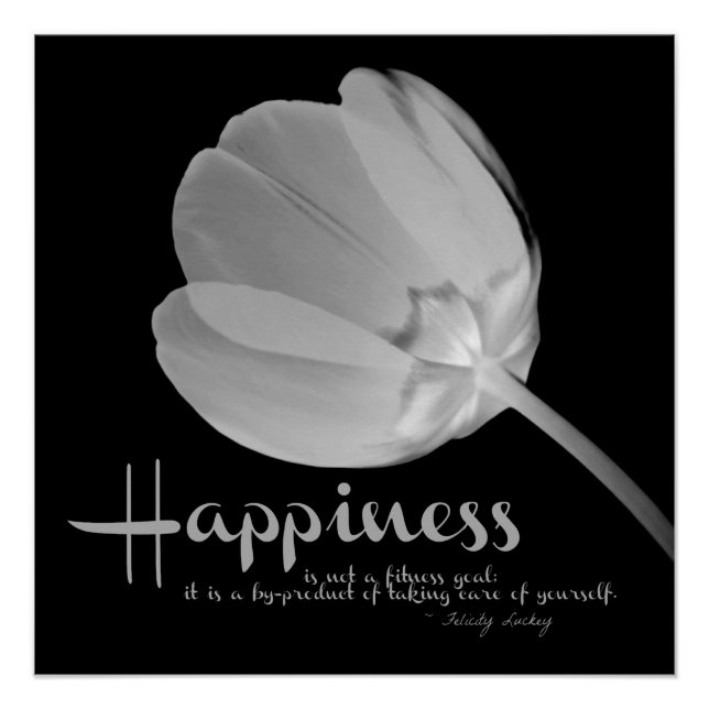 Fitness Tulip White Happiness Poster (Anverso)