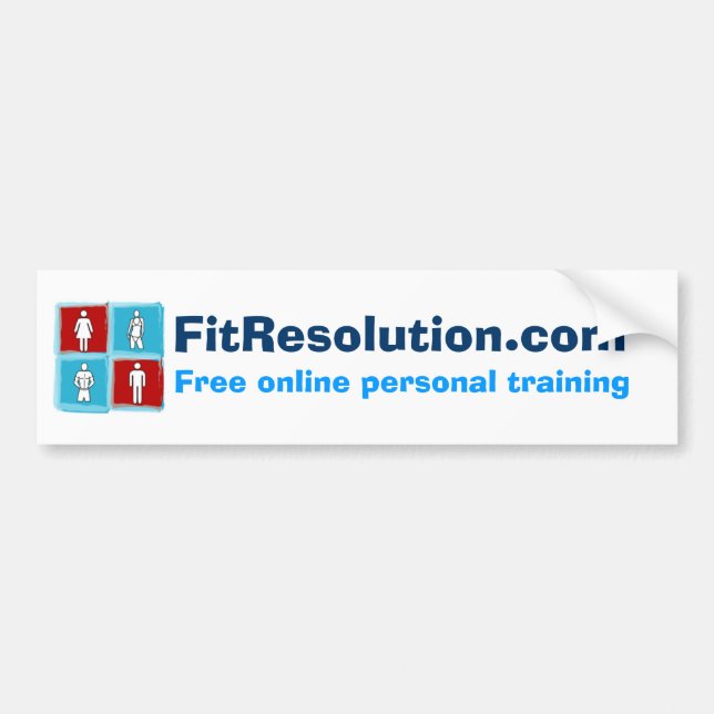 ¡FitResolution - pegatina para el parachoques! (Frente)