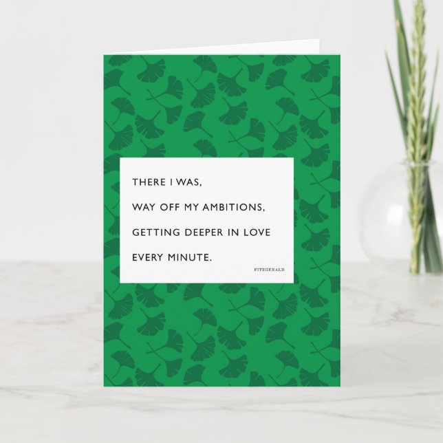 Fitzgerald más profundo en tarjeta del día de San (Anverso)