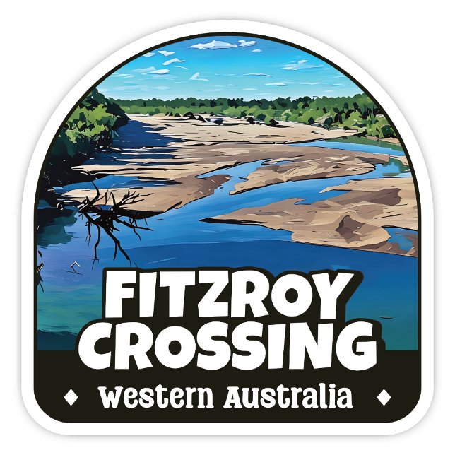 Fitzroy Crossing, Pegatina de Australia Occidental (Fitzroy Crossing Western Australia arch sticker)