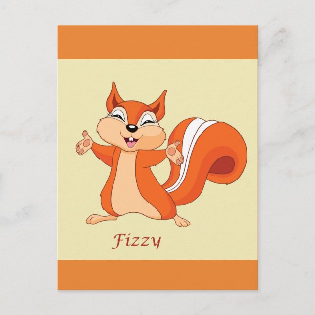 Fizzy la playosa postal de la ardilla (Anverso)