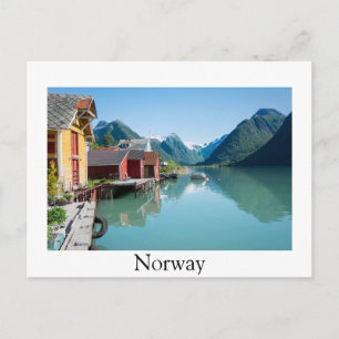 Fjærland y fjord, postal fronteriza de Noruega