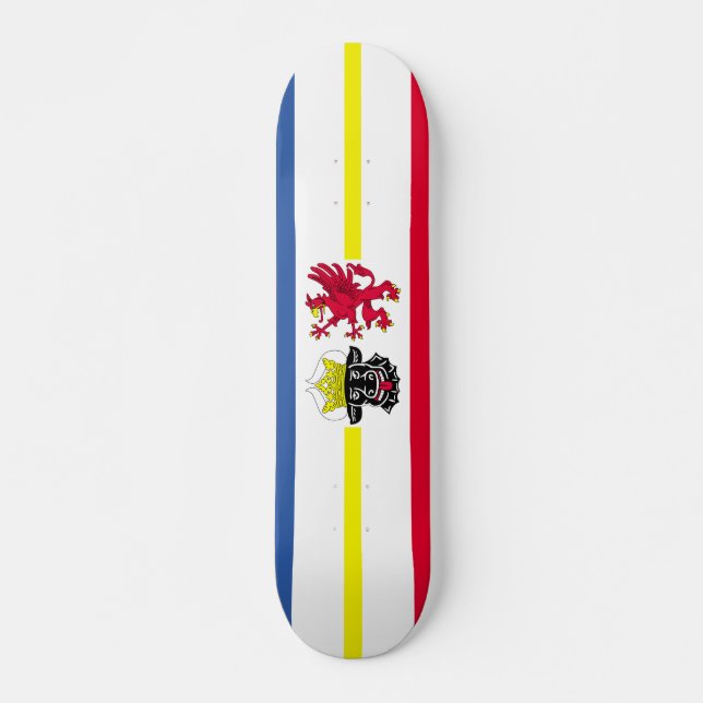 Flag of Mecklenburg-Western Pomerania Skateboard (Anverso )