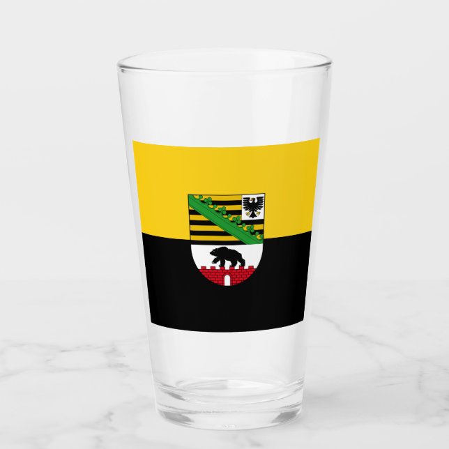 Flag of Saxony-Anhalt Glass (Anverso)