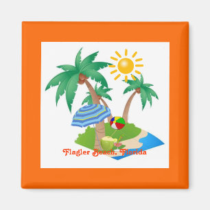 FlaglerBeach, plantilla de imán de refrigerador d