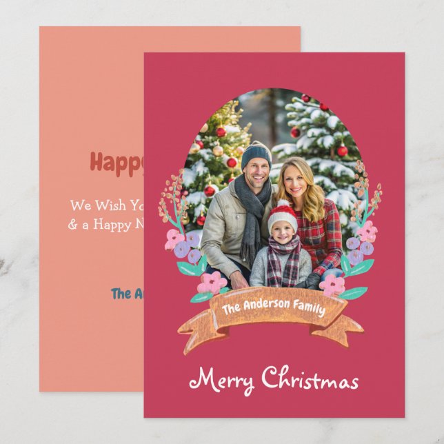 Flagrantes flores flores de flores de Navidad foto (Anverso / Reverso)