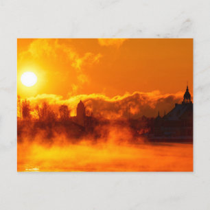 Flamante amanecer en Helsinki, postal