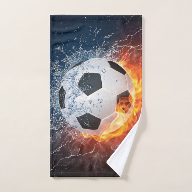 Flamante Cojín decorativo de fútbol/baloncesto de  (Toalla de mano)
