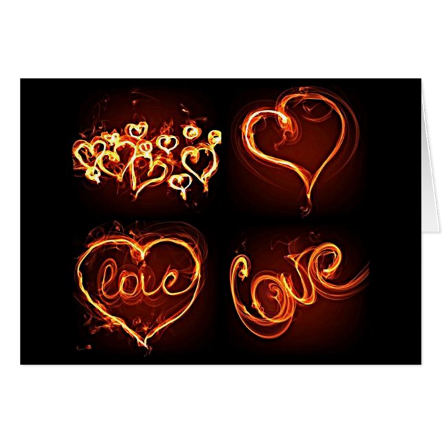 Flamante corazón de la carta de amor (Anverso (Horizontal))