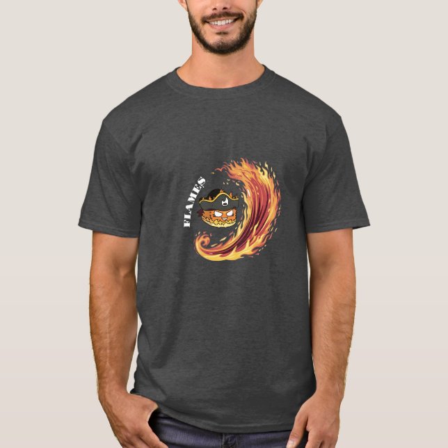 Flamante flama camiseta pirata -