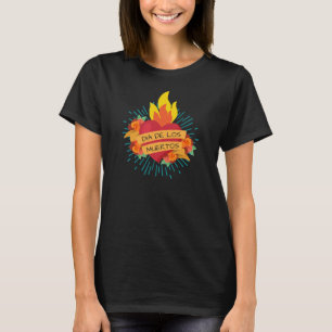 Flamante Heart Dia de los Muertos  Camisa
