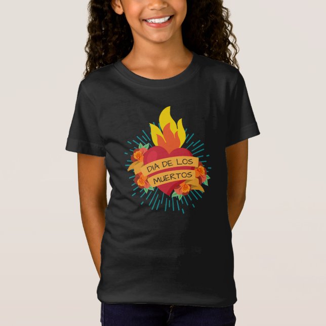 Flamante Heart Dia de los Muertos | Camiseta (Anverso)