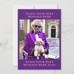 Flamboyante Funny Old Gay Guy Humor Tarjeta de fel
