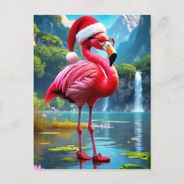 Flamenco de Navidad como Papá Noel-47476 (Anverso)