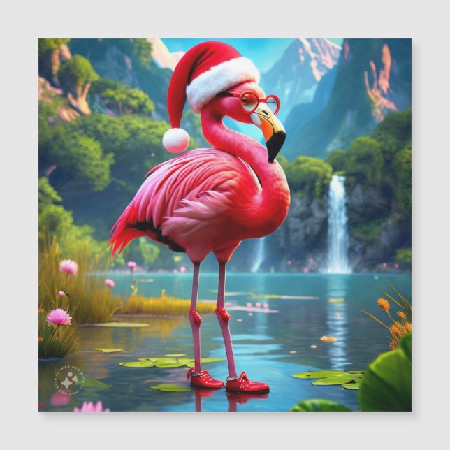 Flamenco de Navidad como Papá Noel-47476 (Anverso)