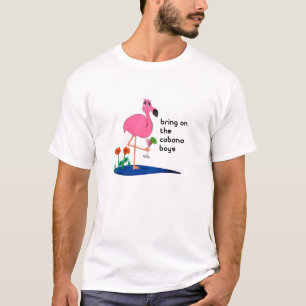 Flamenco en la camiseta de las vacaciones
