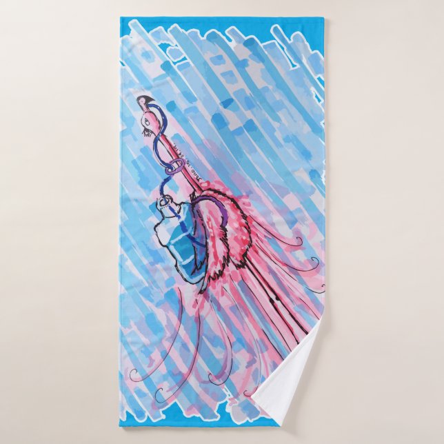 Flamenco Hidratado (Toalla de baño)