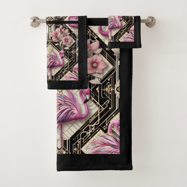 Flamenco rosa Art Deco (In situ)