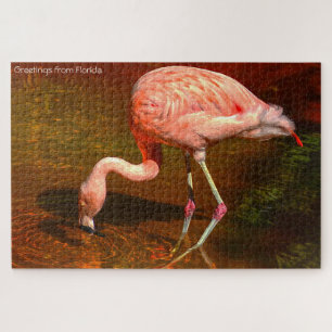 Flamenco Rosa Florida. Rompecabezas